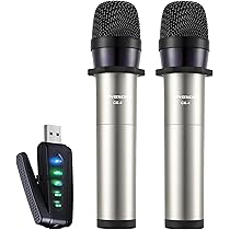 <新品未使用>EIVOTOR ワイヤレスマイク 新品未使用>EIVOTOR ワイヤレスマイクセット カラオケ パーティ